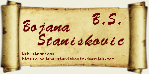 Bojana Stanišković vizit kartica